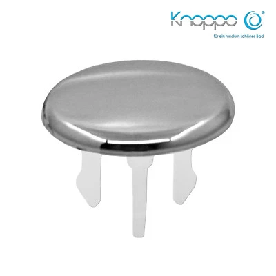 KNOPPO® Waschbecken Überlaufblende / Überlaufabdeckung - Cap (chrom) silber