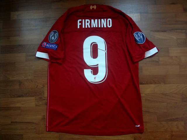 Authentic Liverpool UCL 2019-20 Red Firmino Original Nameset Jersey Medium | eBay