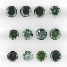 GREEN DIAMOND 1.40 MM ROUND CUT ALL NATURAL SOLD PER STONE F-2769