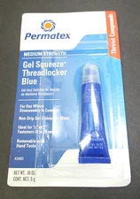 Threadlocker Blue .18oz  .5g Permatex 24005 Medium Strength gel squeeze