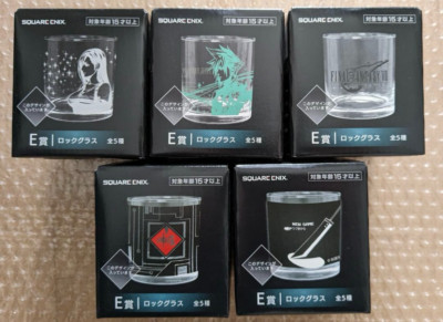 FINAL FANTASY VII REMAKE Complete 5 set Rock Glass Set Memorial Edition