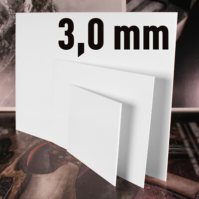 Polystyrol Platten PS Platte weiss, verschiedene Größen, in der   Stärke: 3,0 mm