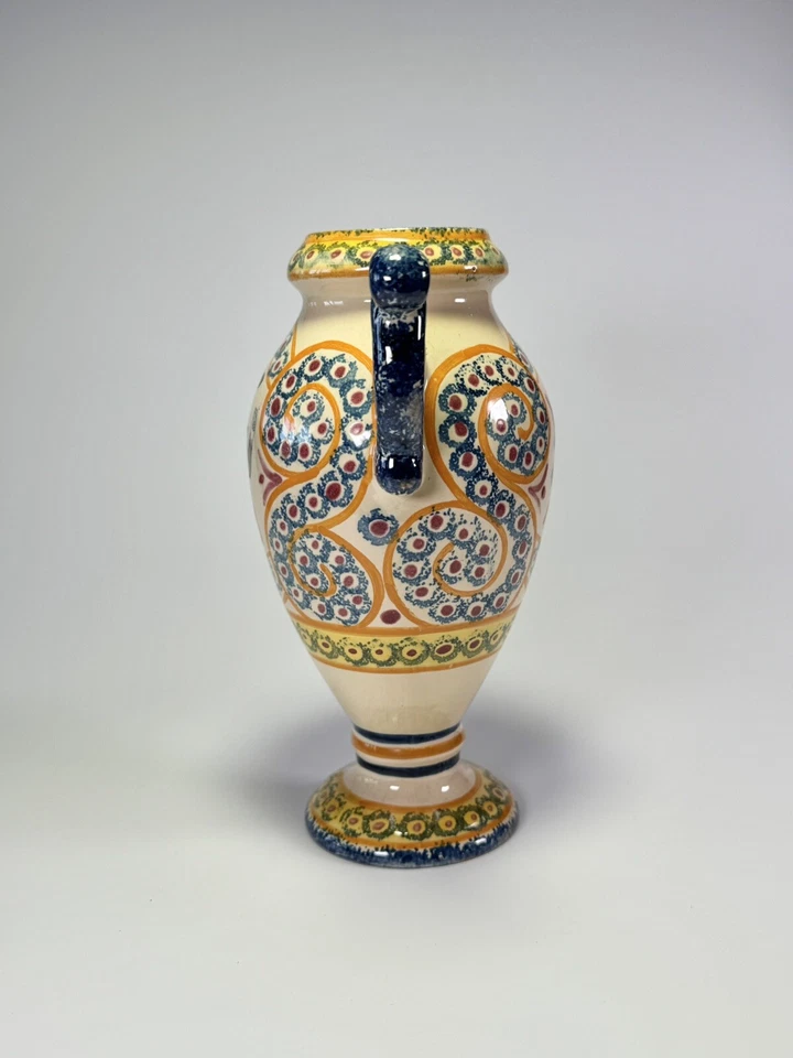 HENRIOT QUIMPER DOUBLE HANDLED Urn Vase Ceramic ~ Signed ~ France - Image 2 of 4