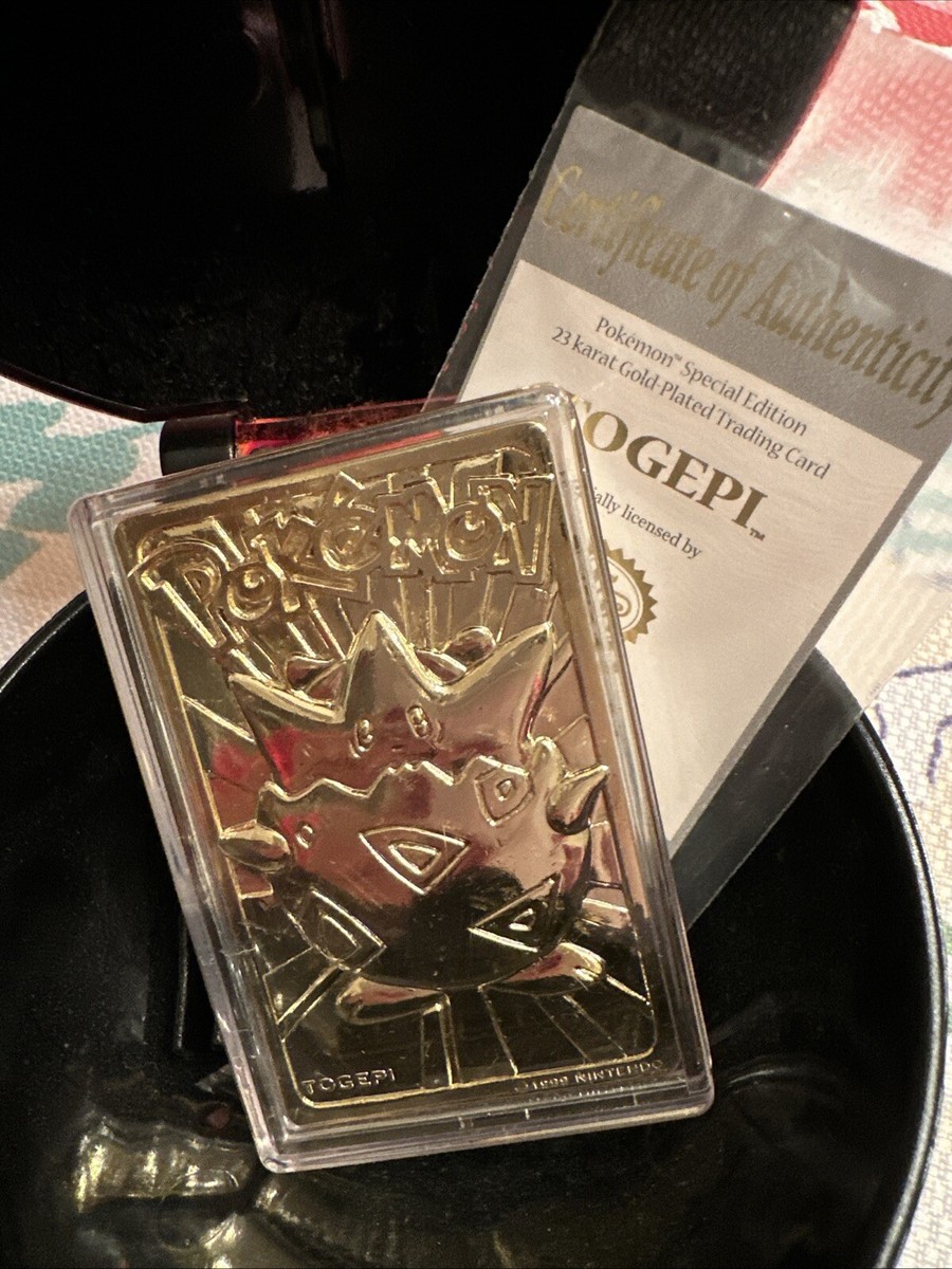 pokemon special edition 23 karat gold plated trading card togepi Pokemon Special Edition 23 karat