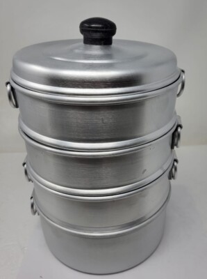 Aluminum Momos Rice Steaming Cookware Food Vegetable Boiler Kitchen 8''