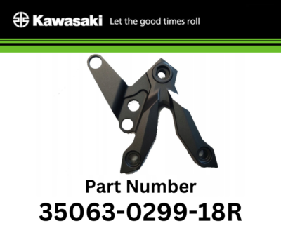 KAWASAKI Genuine OEM Part 35063-0299-18R Stay, FR, LH, Black | eBay
