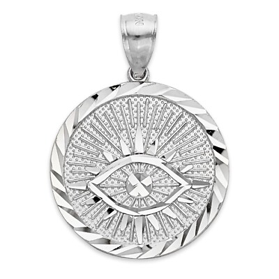925 Sterling Silber Evil Eye Anhänger - schützender religiöser Schmuck Geschenk