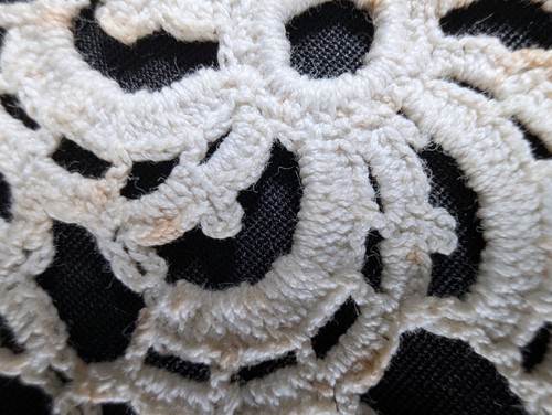 Victorian / Edwardian Antique Fashion Crochet Lace Collar - Picture 9 of 16
