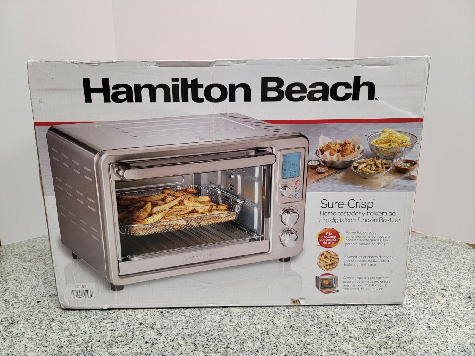 hamilton beach air crisp toaster oven