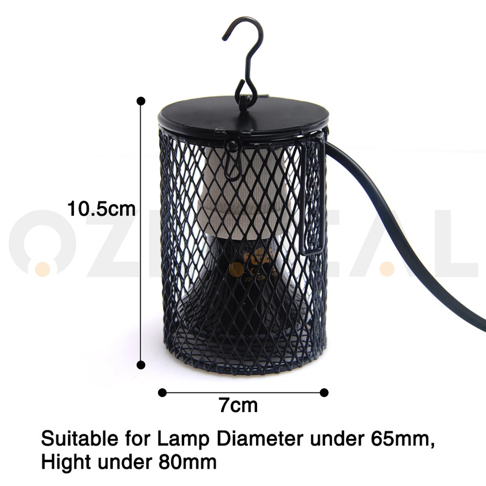 Reptile Ceramic Pet Heat Lamp with Anti-hot Cage Light Holder Switch Set Brooder - image 2 of 4