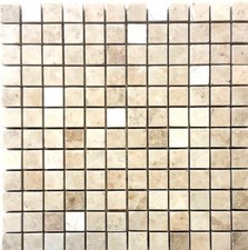 1x1 Botticino Brushed Marble Mosaic Tile Wall Backsplash Floor Kitchen Bathroom