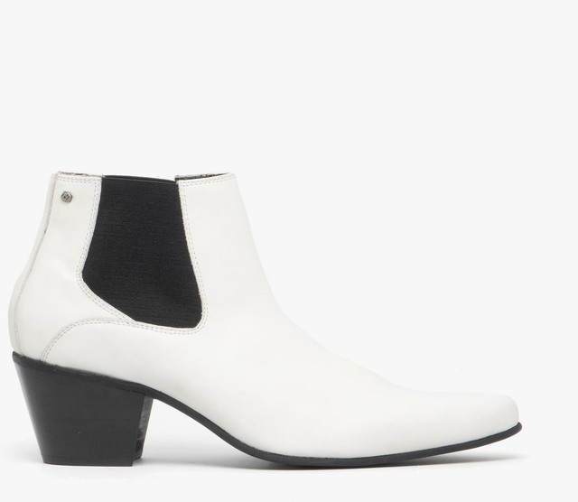 mens black leather pointed winklepicker shoes