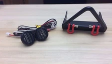 SCX10 Stinger Bumper LED Lights Winch Mount Metal Black Shackles 