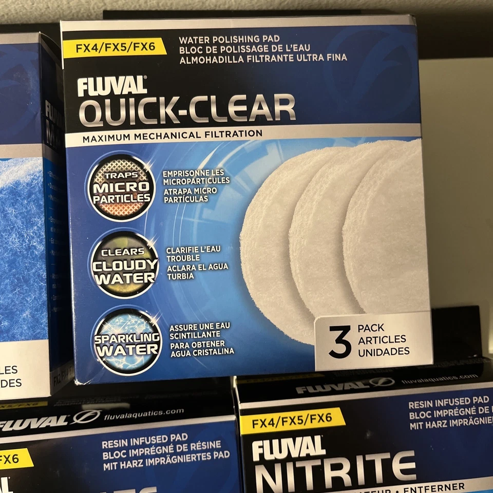 NEW Fluval FX4/FX5/FX6 Nitrite, Ammonia, Phosphate, Max-clean, & Quick Clear Pak - Image 3 of 4