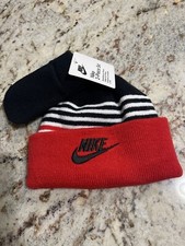 Nike Baby Boy Beanie Hat and Mittens Set 12/24 Months  New