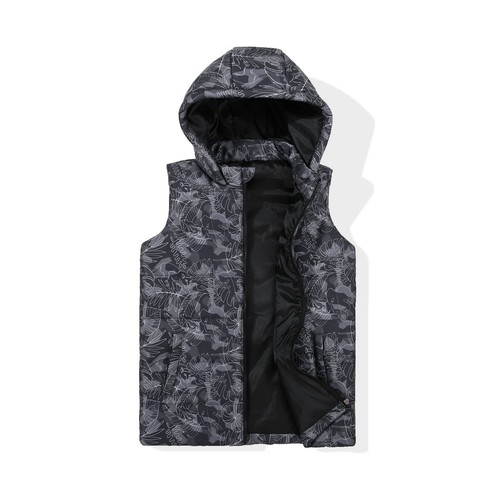Tween Boys Hooded Puffer Vest: Stylish Sleeveless Quilted Outerwear for All Seas