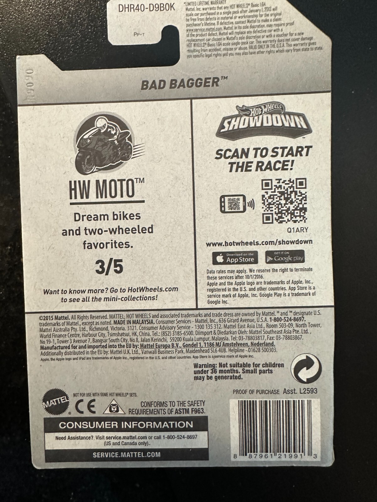 Hot Wheels Treasure Hunt - Bad Bagger (Blue with flames)