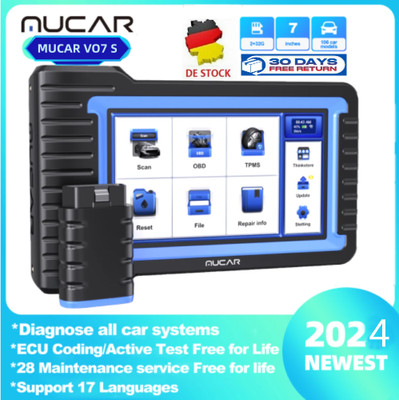 MUCAR VO7 S KFZ Diagnosegerät Scanner Volle System OBD2 Aktive Testen ECU CANFD