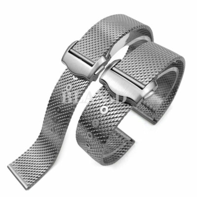 20 mm geflochtenes Edelstahl Mesh Band für Omega Seamaster No Time To Die 007