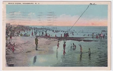 KEANSBURG BEACH 2¢ PARCEL POST STAMP POSTED 1926 TO J.L.G. MIDDLETON, BEACON NY.