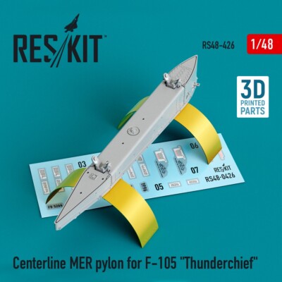 1/48 Reskit RS48-0426 Centerline MER pylon for F-105 ''Thunderchief''