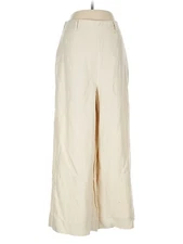 H By Halston Women Ivory Linen Pants M