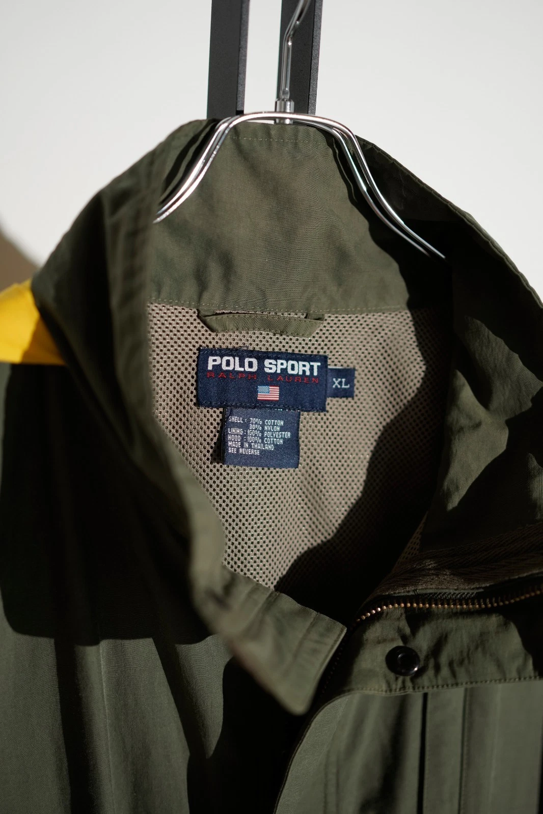 Vintage 90s POLO SPORT Hooded Cotton Jacket Size XL Men's image 3