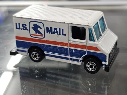 Hot Wheels 1976 Vintage White Blackwall US Mail Truck Mattel Hong Kong Diecast