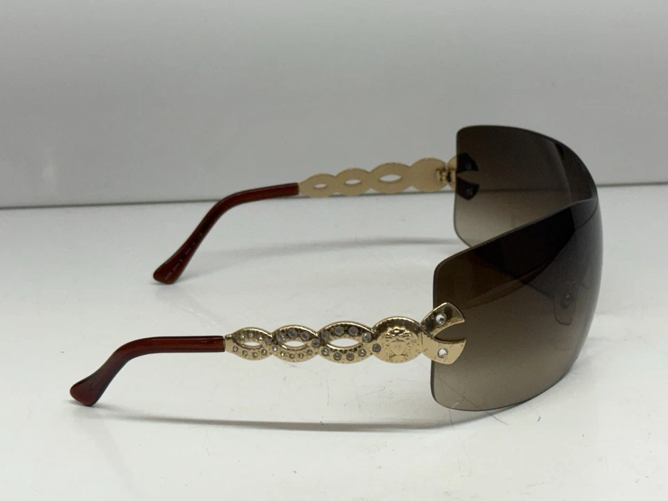 Óculos de sol Versace MOD 2043B Swarovski cristal templos escudo envolvente - Imagem 2 de 4