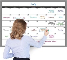 Large Dry Erase Calendar Wall Whiteboard 40"x28" Monthly Erasable Board