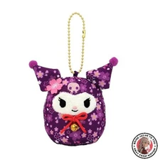 NEW Nakajima Corporation Sanrio Sakura Daruma Mascot Kuromi 205360-24
