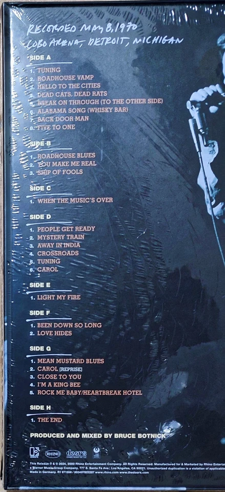 THE DOORS - LIVE IN DETROIT Elektra-Rhino 4x180g LP Box RSD 2024 #7997 NEW -RARE - Immagine 3 di 4