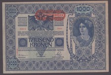 Austria/Austria; P. 57); 1,000 Crowns from 1919