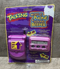 Vintage 90s Talking Mobile Phone & Sound Beeper - Brand NEW Factory Sealed!
