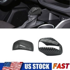 Carbon Fiber Abs Gear Shift Knob Head Cover Trim For Toyota Highlander 2020-2023
