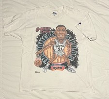 Ultra Rare Spurs Pro Player Tim Duncan #1 Draft Pick 1997 Shirt XL White
