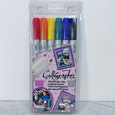 Marvy Uchida Carnival Paint Markers 6 Pens Bold Tip Hot Colors 1960-6A