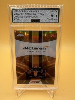 2025 Topps Chrome F1 McLaren F1 Team AGS 9.5 Orange Refractor 22/25 Shortprint