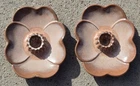 Vintage Pair Frankoma Pottery Dogwood Taper Candle Holders 300