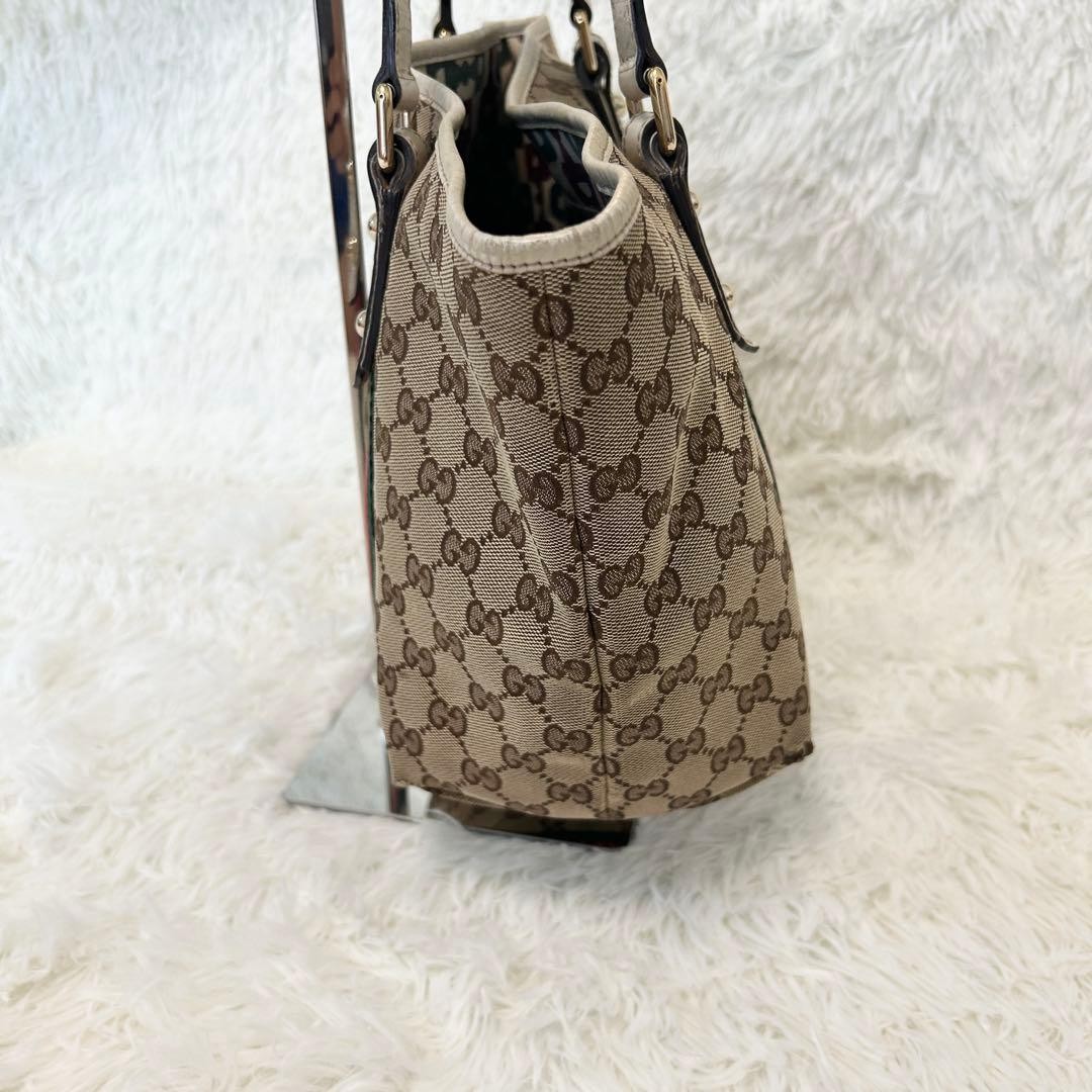 GUCCI Unisex GG Canvas Tote Bag Sherry Line Authentic Excellent Condition thumbnail 13