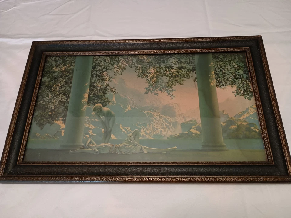 Libro Art Deco Plus Impresión Maxfield Parrish “DAYBREAK” 12”x20” (tal cual, leer).  Foto 2 de 4