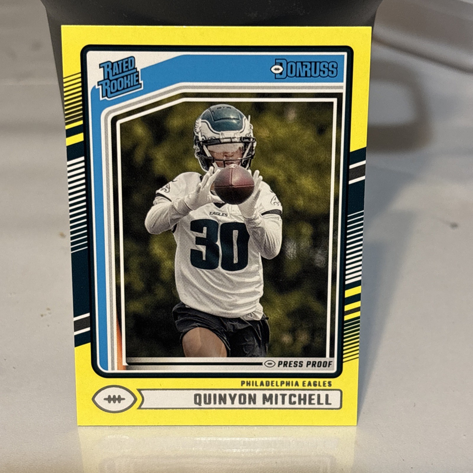 2024 Panini Donruss - Rated Rookie Quinyon Mitchell #361 Press Proof Yellow (RC)