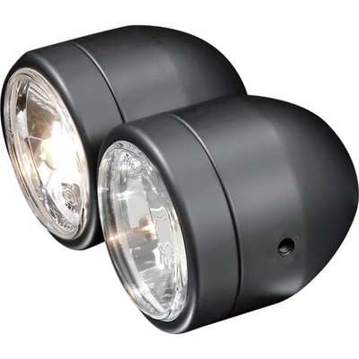 HIGHSIDER smart Doppelscheinwerfer 90 mm H7/H4 Schwarz E-geprüft Motorrad