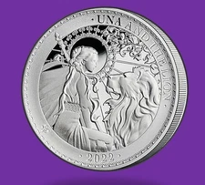 2022 UNA AND THE LION 1 oz 0.999 SILVER PROOF COIN - St. Helena