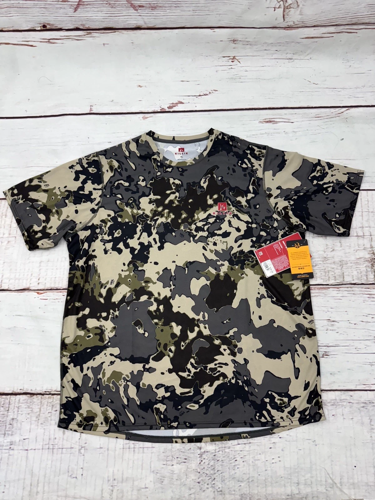 Killik Shirt Mens XL Camouflage Camo Short Sleeve Hunting fishing Outdoors new