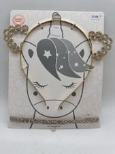 Wonder Nation Kids Unicorn Crown Headband  Choker Set Gold Rhinestones NWT