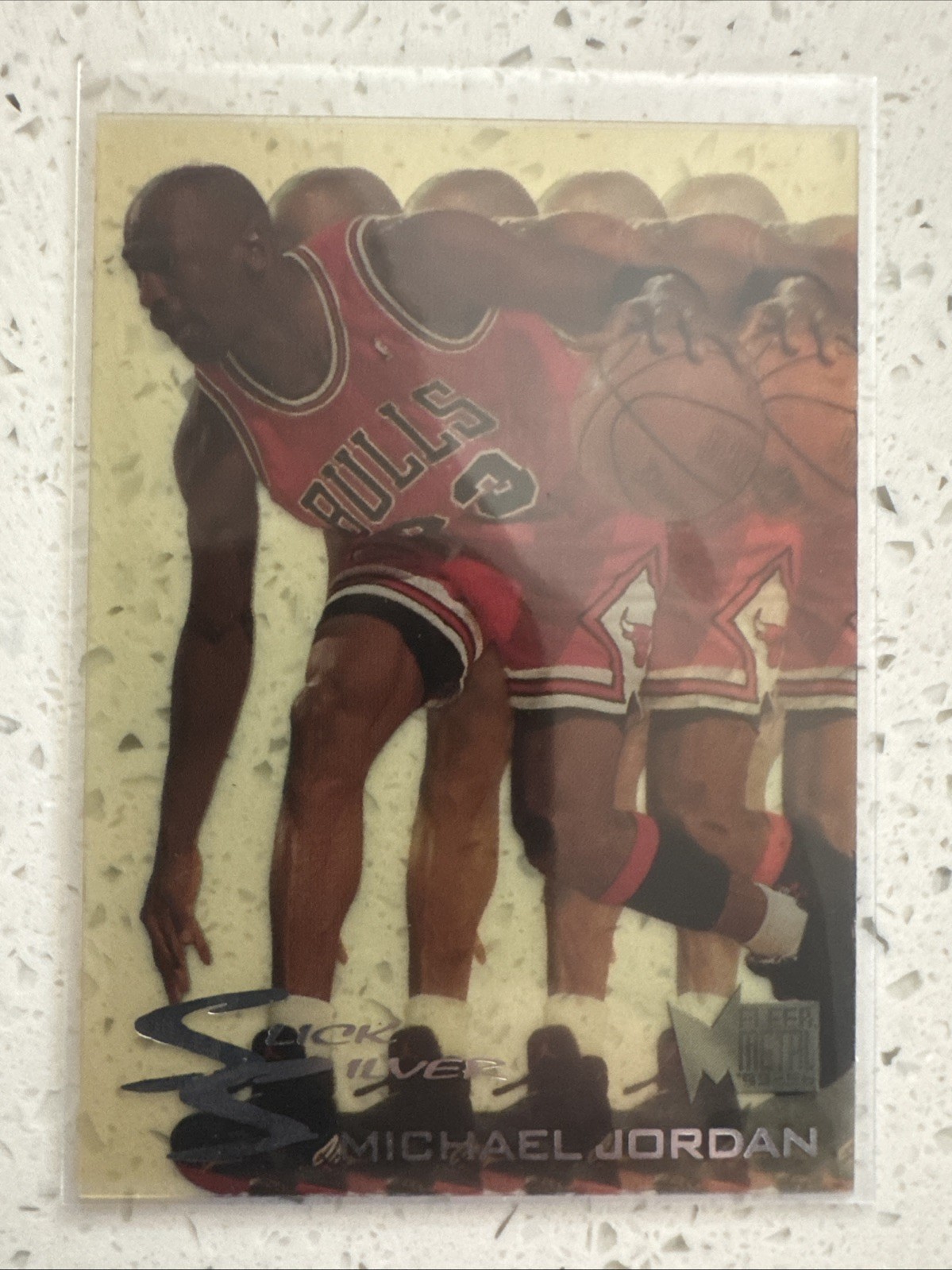 1995-96 Fleer Metal Slick Silver #3 Michael Jordan Chicago Bulls HOF