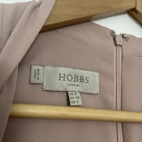 Hobbs Pink & Black Smart Occasion Dress Size UK 8 Chic Hobbs dress in pink and - Picture 4 of 9