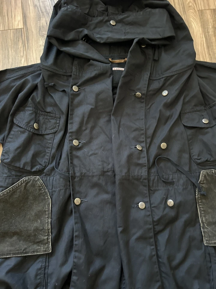 KAPITAL “KATSURAGI Ring Coat” cotton Size 2(L) w/ elbow patches Made in Japan  - Image 2 of 4