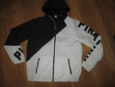 Womens VICTORIA'S SECRET PINK mesh lined hooded full zip windbreaker jacket XS